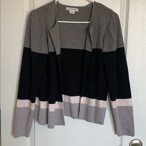 Tri-colored cardigan